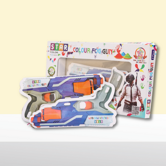 Star Fog Blaster Set (2 Pieces) - Colorful Fog Fun for Holi Celebrations | Assorted Colors