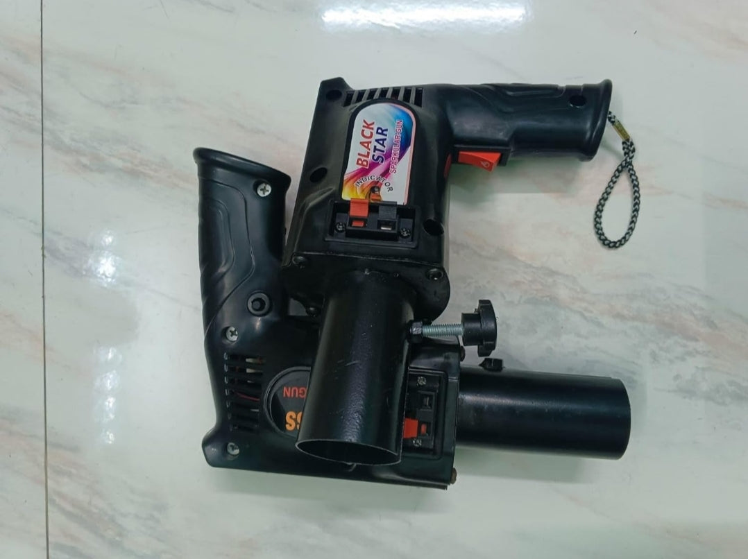 Black Star  Black Handheld Sparkler Pyro Gun/Party Gun, Cold pyro Gun for Private Parties, Functions, Pubs, Events, Wedding Party and All Kind of Celebrations